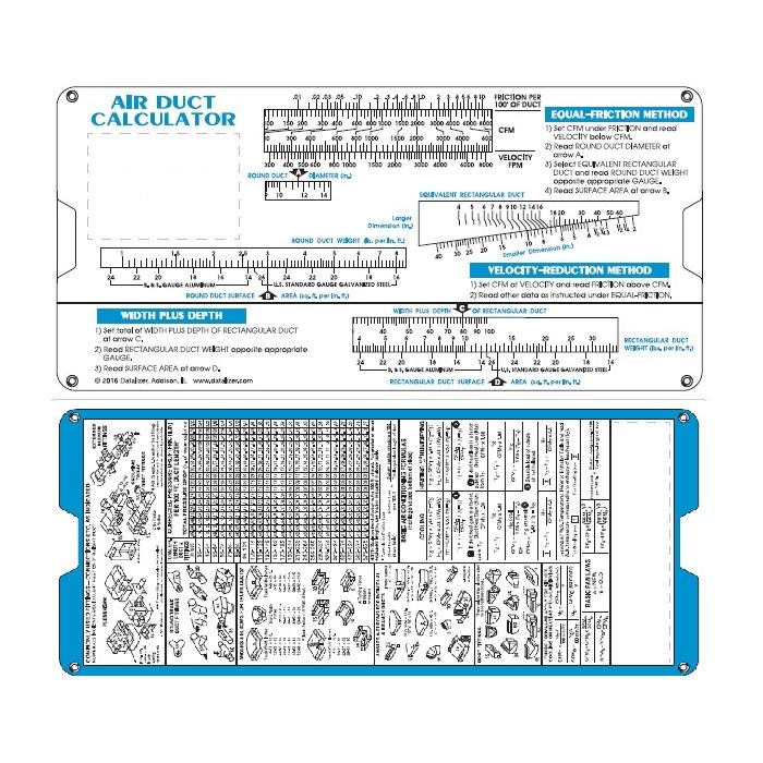 Air Duct Calculator Slide Rule Builder's Book, Inc.Bookstore