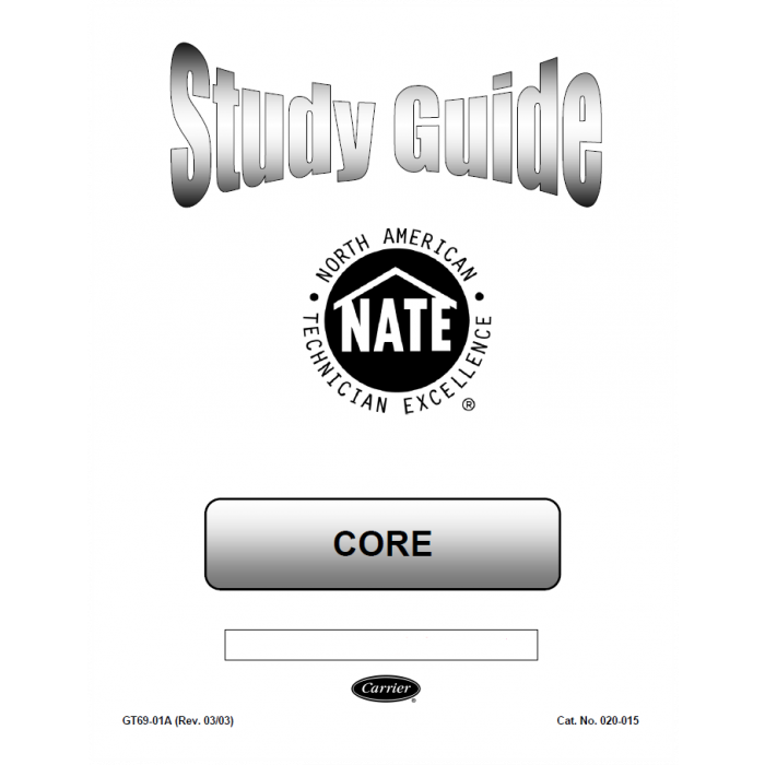 NATE Core Study Guide by Carrier University Builder's Book, Inc.Bookstore