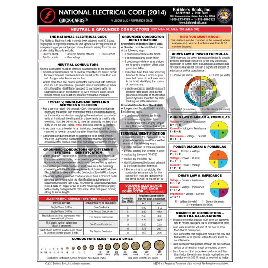 Electrical Quick Cards QuickCards