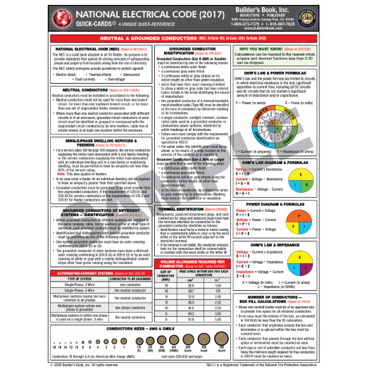 Electrical Quick Cards QuickCards